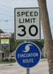 gulf blvd evacuation sign